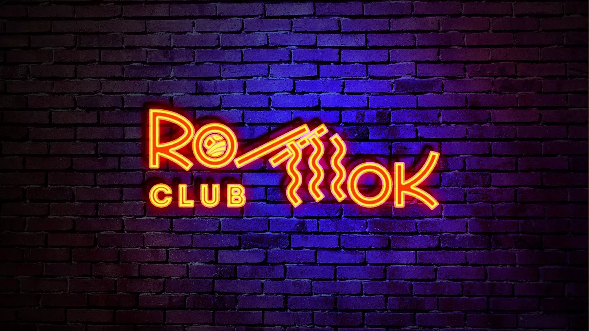 Разработка интерьерной вывески суши-бара «Roll Wok Club» в Октябрьске
